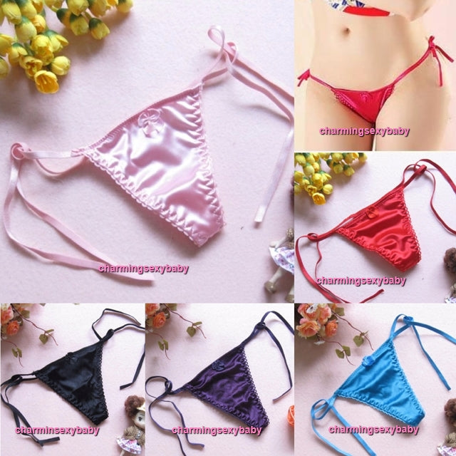 Sexy Underwear Women Sides Tie Panties Knickers G-String Lingerie (6 Colors) LY004