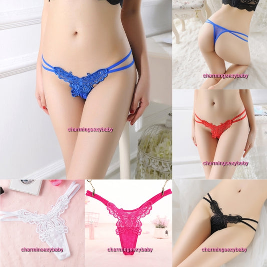 Sexy Women Underwear Butterfly Panties G-String Briefs Lingerie (5 Color) LY3353