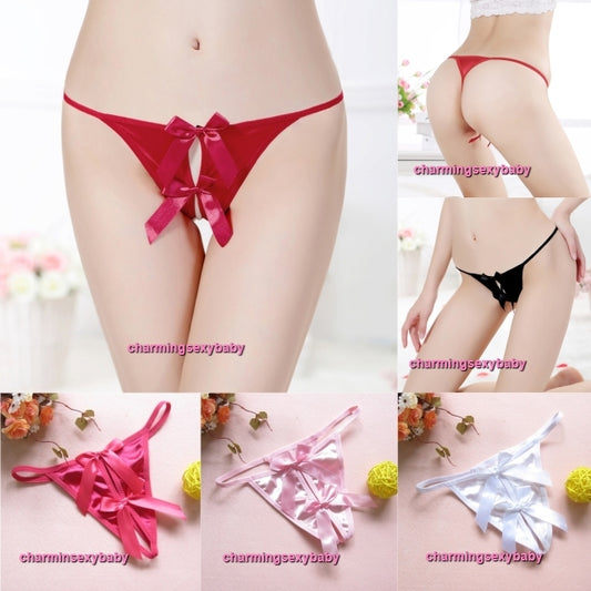 Sexy Women Underwear Bowknot G-String Panties T-Back Lingerie (5 Colors) LY6840