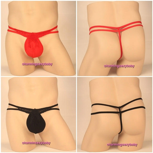 Sexy Men Underwear Thong G-String Briefs Boxers Lingerie (2 Colors) LYM005