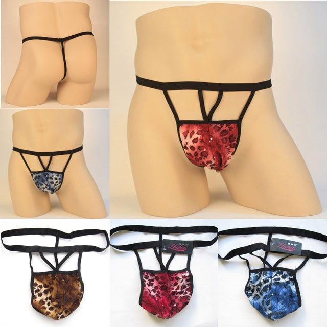 Men's Underwear Thong Briefs Sexy Men G-String Lingerie (3 Colors) LYM014